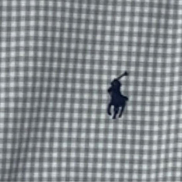Ralph Lauren Men’s Shirt Collared Button Down Classic Fit Gray Plaid XL 17.5 - Picture 6 of 7